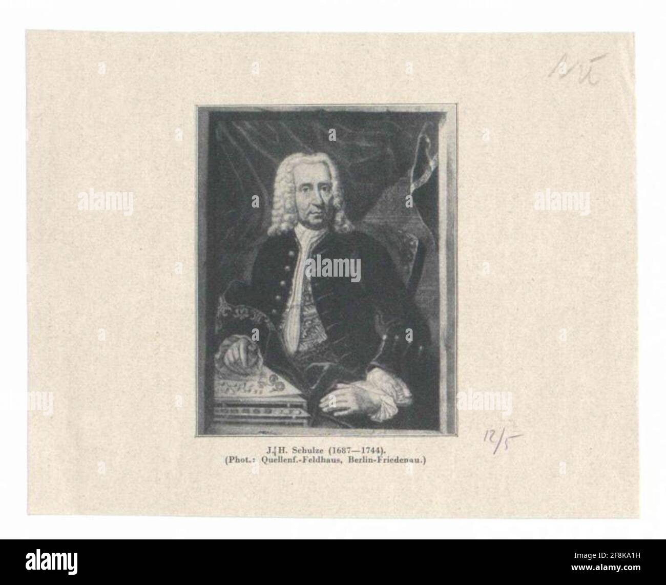 Schulze, Johann Heinrich Stock Photo Alamy