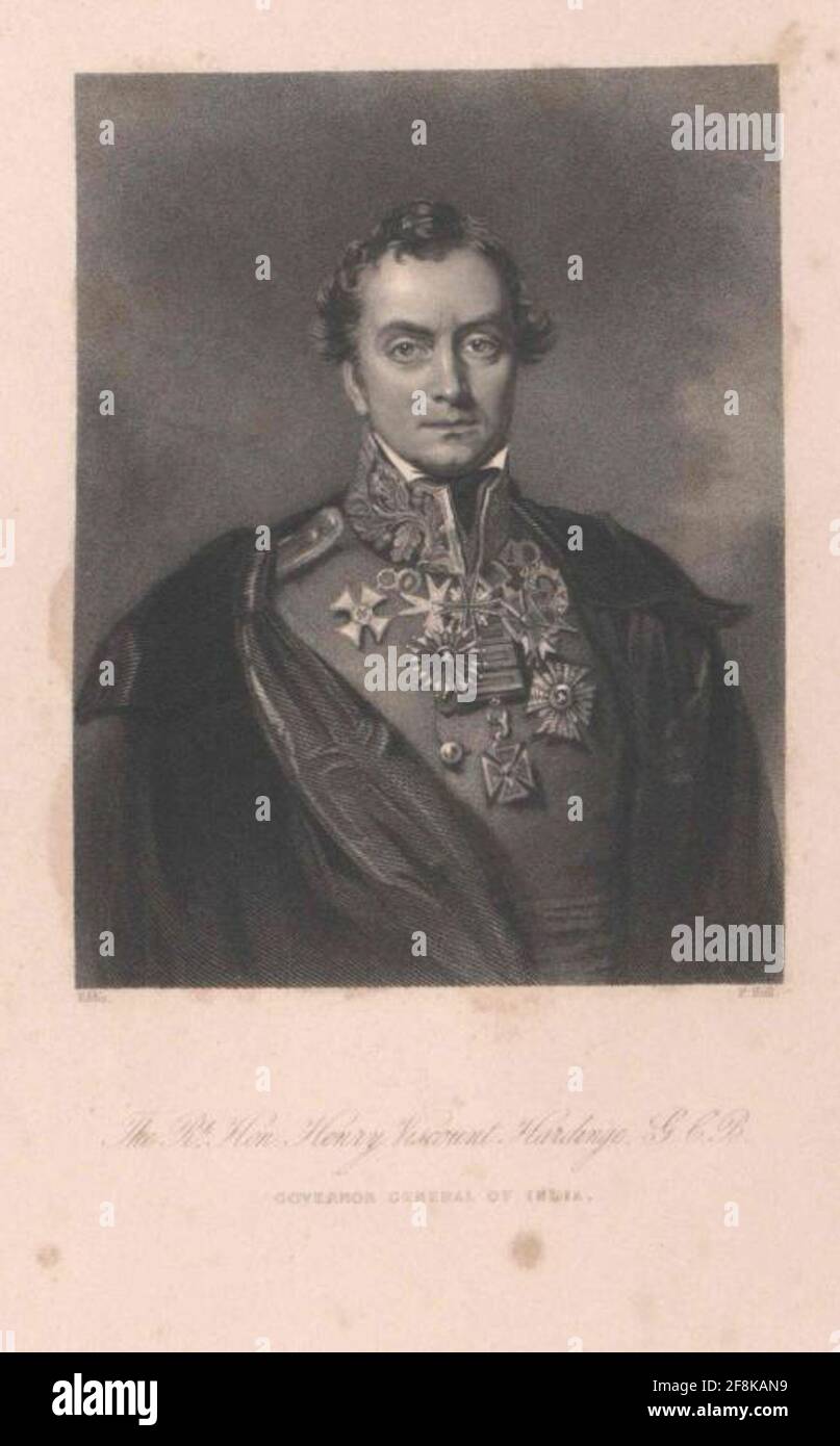 Hardinge, 1st Viscount Hardinge of Lahore, Henry Stock Photo - Alamy