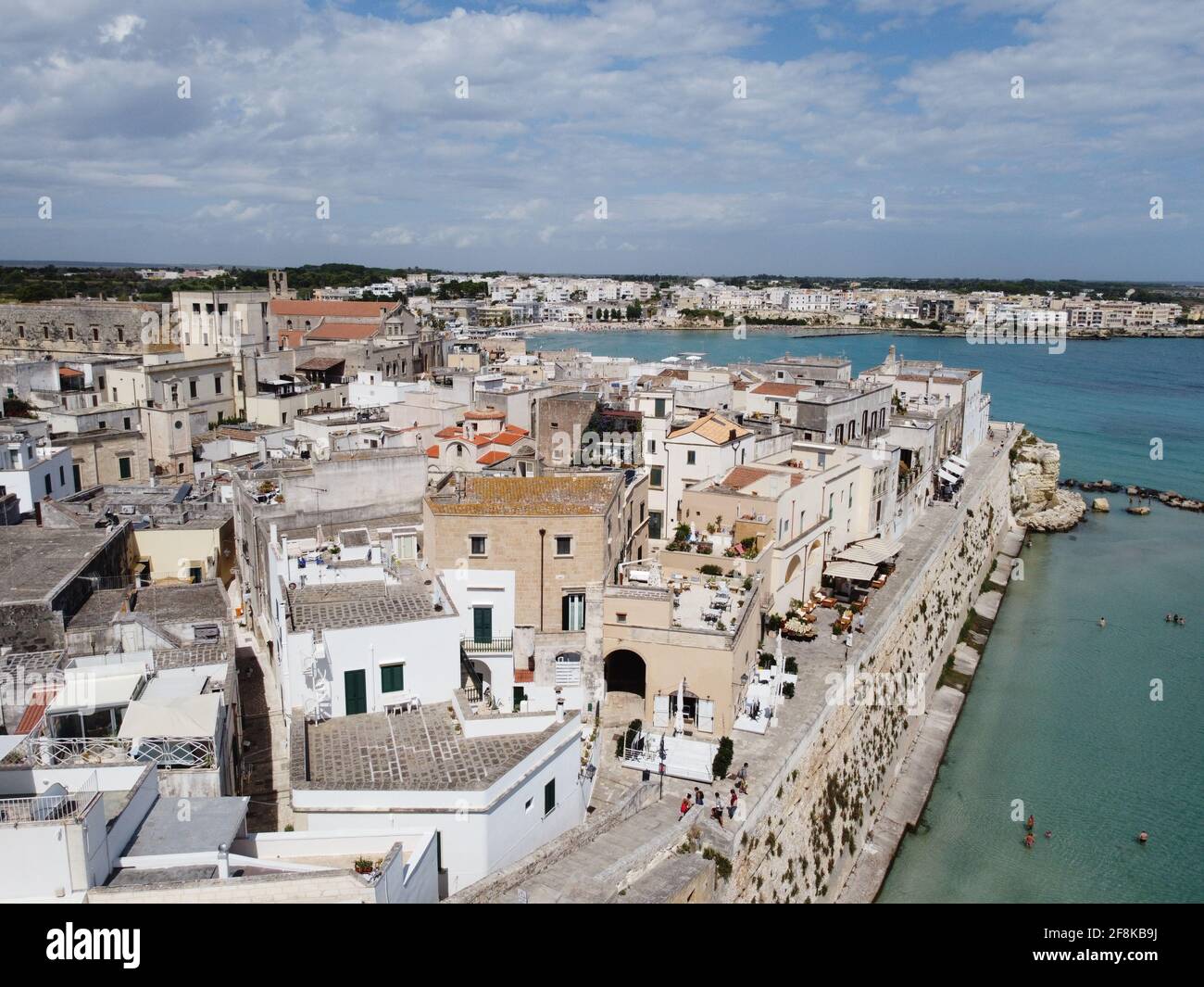 Aerial view of a town by the sea Stock Photo - Alamy