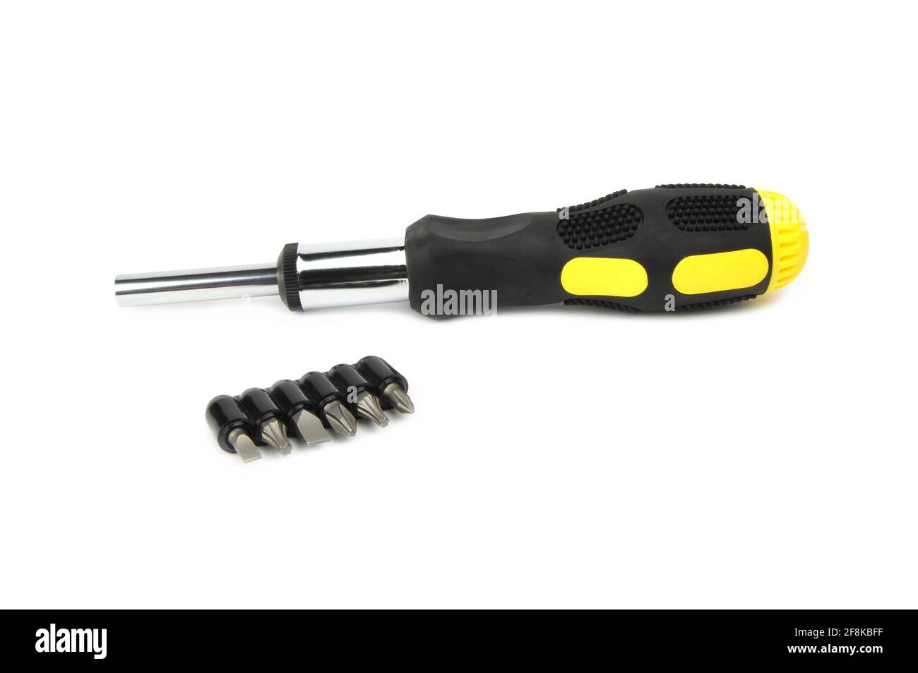 Screwdriver set isolated on a white background Stock Photo
