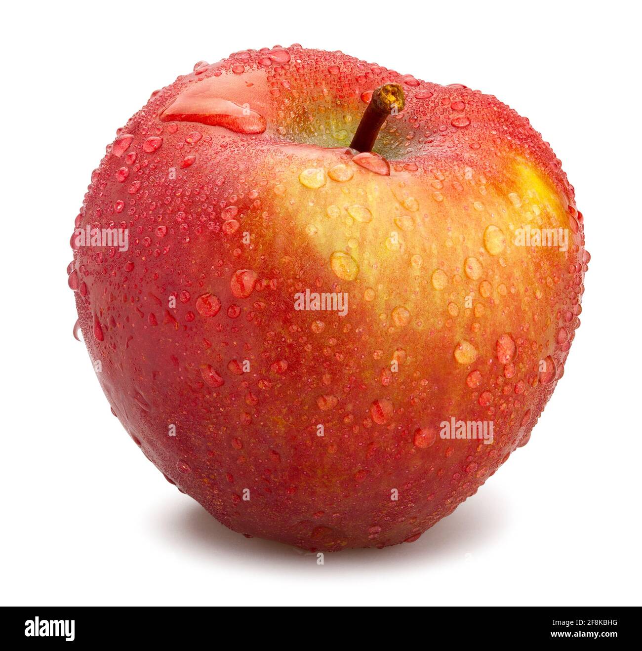 red delicious apple path isolated on white Stock Photo