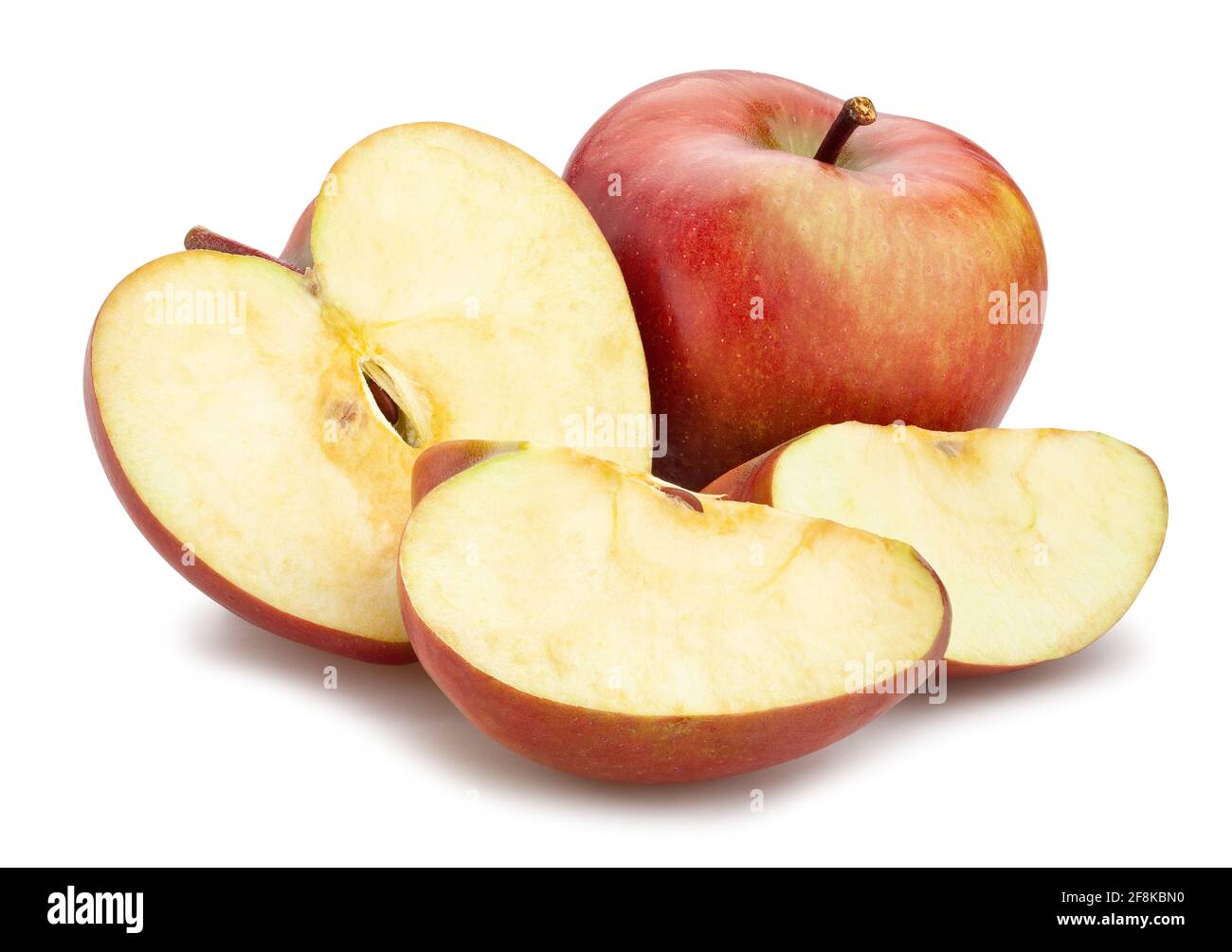 red delicious apple path isolated on white Stock Photo