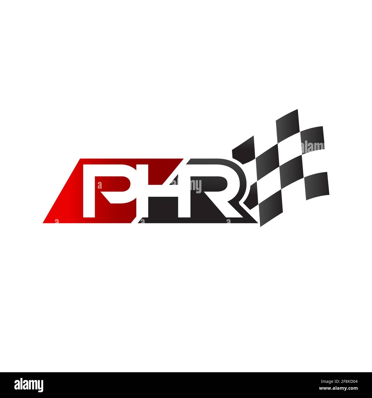 Racing sign with letter PHR on the white background. Vector illustration EPS.8 EPS.10 Stock Vector