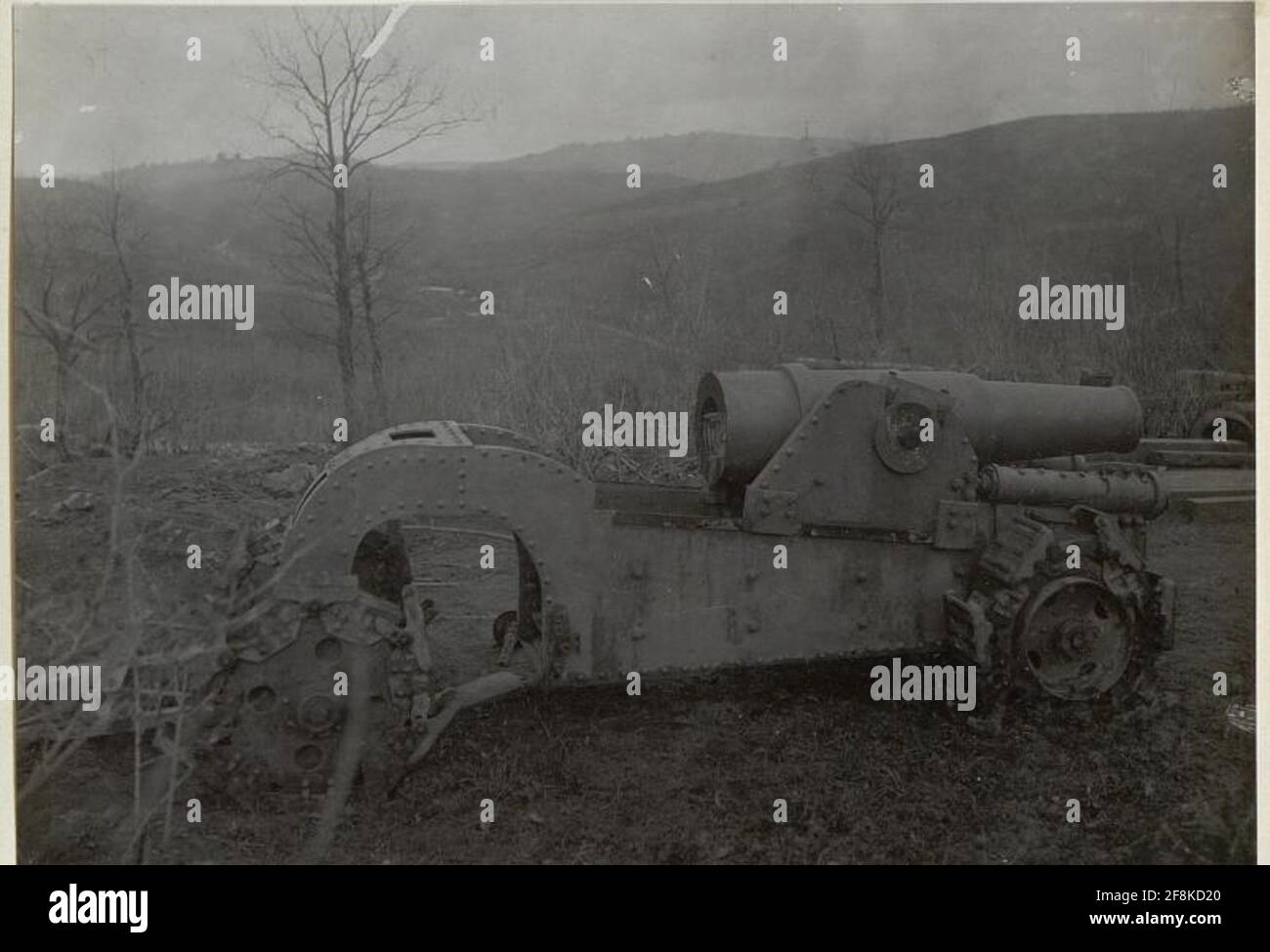 20.2 cm Mortars.Marco height.Mitte April 1918.. Stock Photo