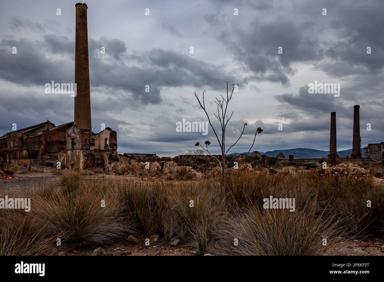 Abandoned former mining operations in peñarroya-pueblonuevo Spain Stock Photo