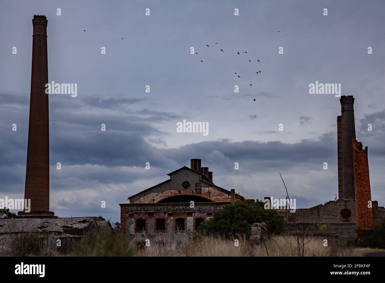 Abandoned former mining operations in peñarroya-pueblonuevo Spain Stock Photo