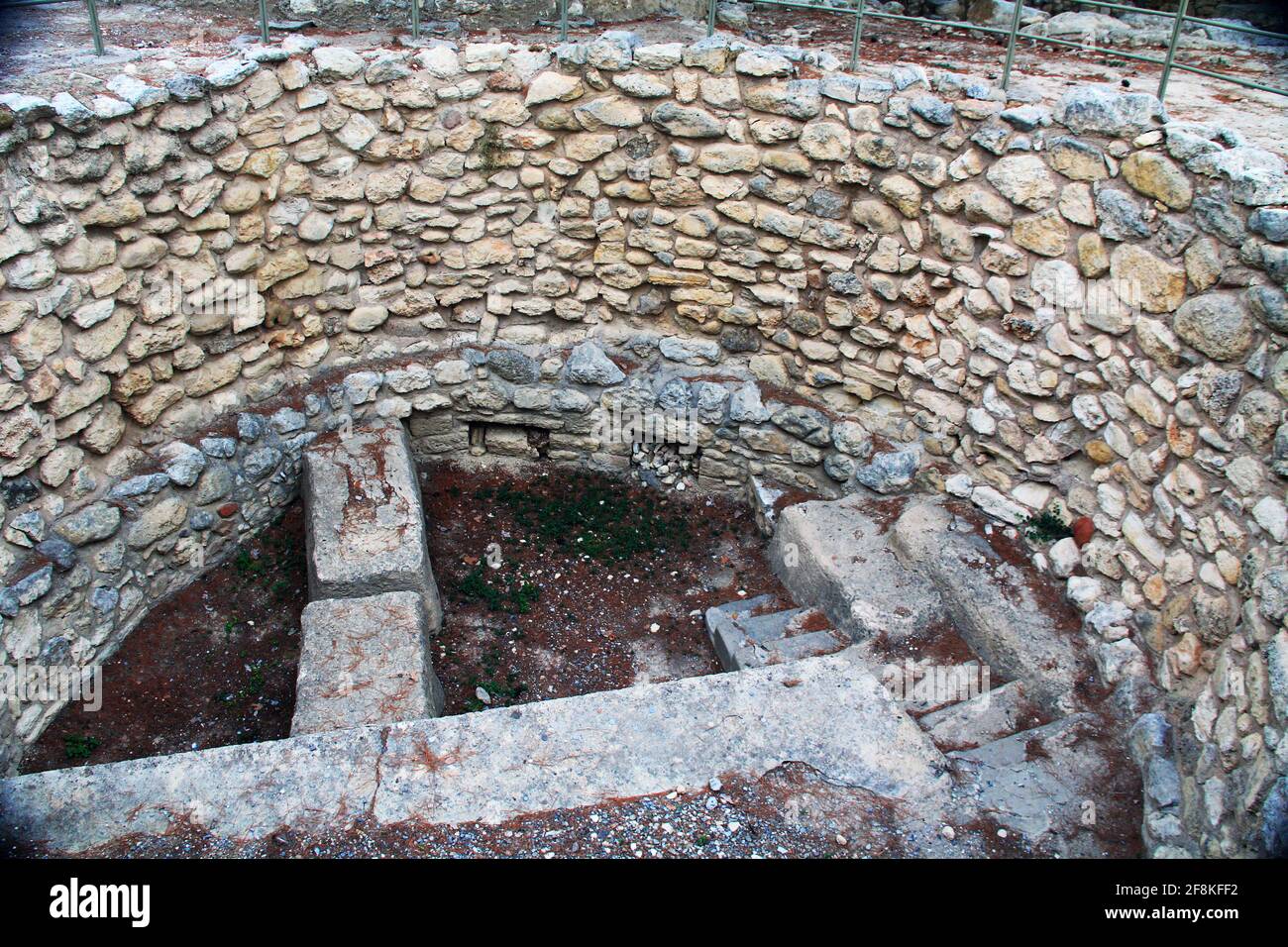 Granary Near the Entrance of the Palace of Knossos on Crete, Greece. Stock Photo