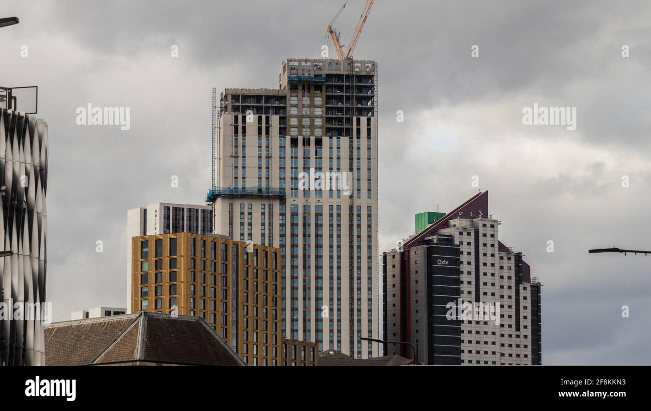 Leeds Altus House exterior almost complete. Stock Photo
