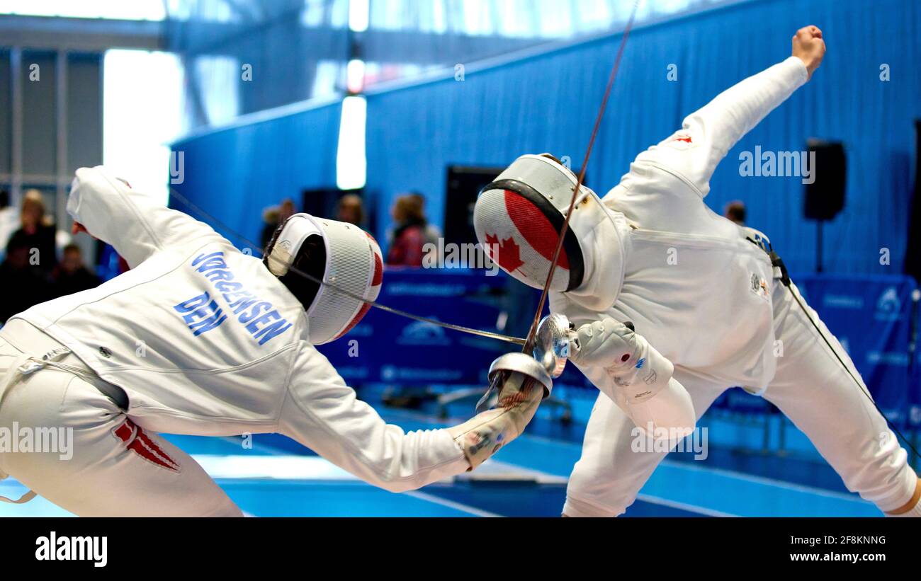 Fencing World Cup Vancouver Stock Photo Alamy