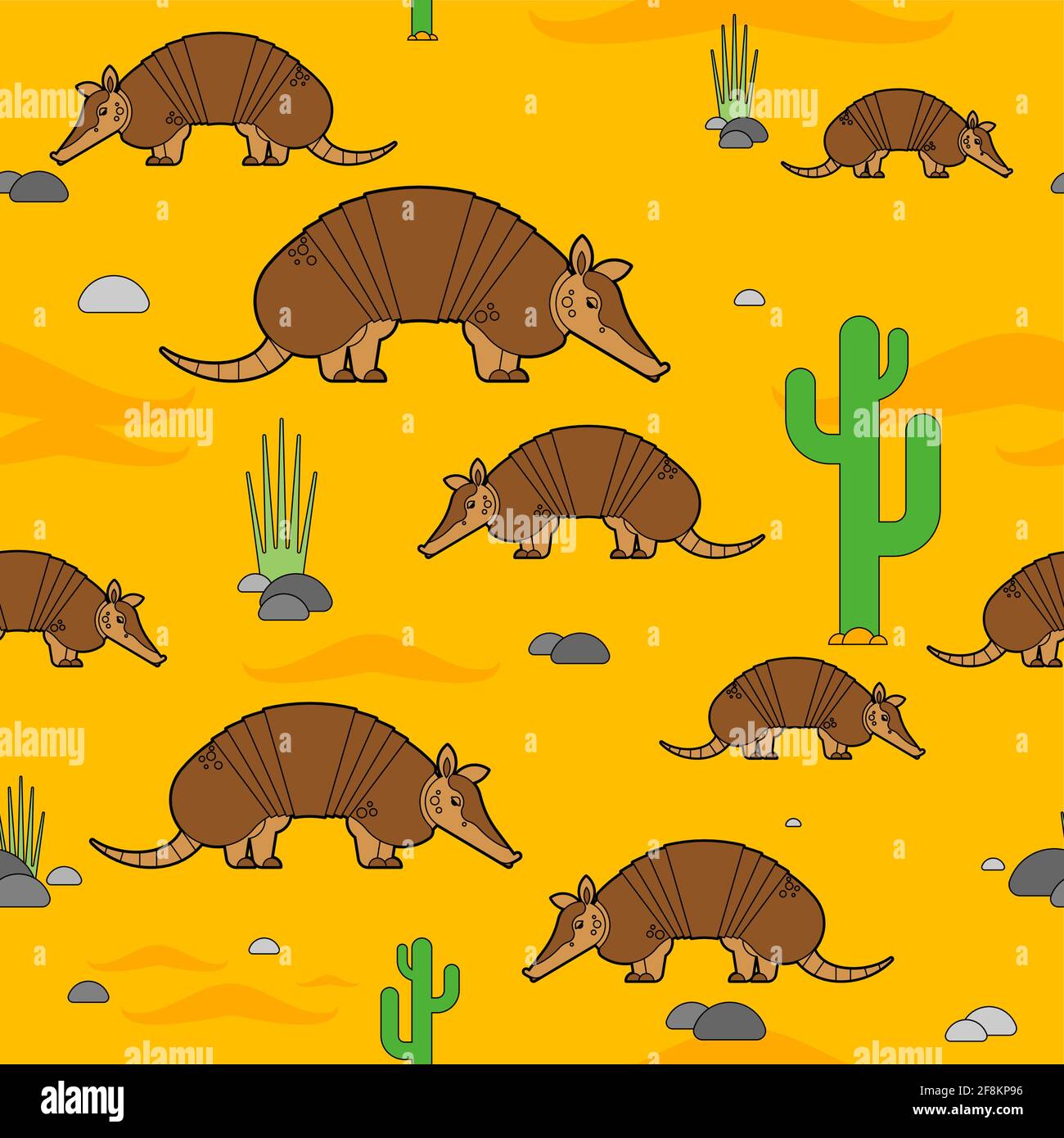Armadillo pattern seamless. Animal armor-clad background. Baby fabric ...