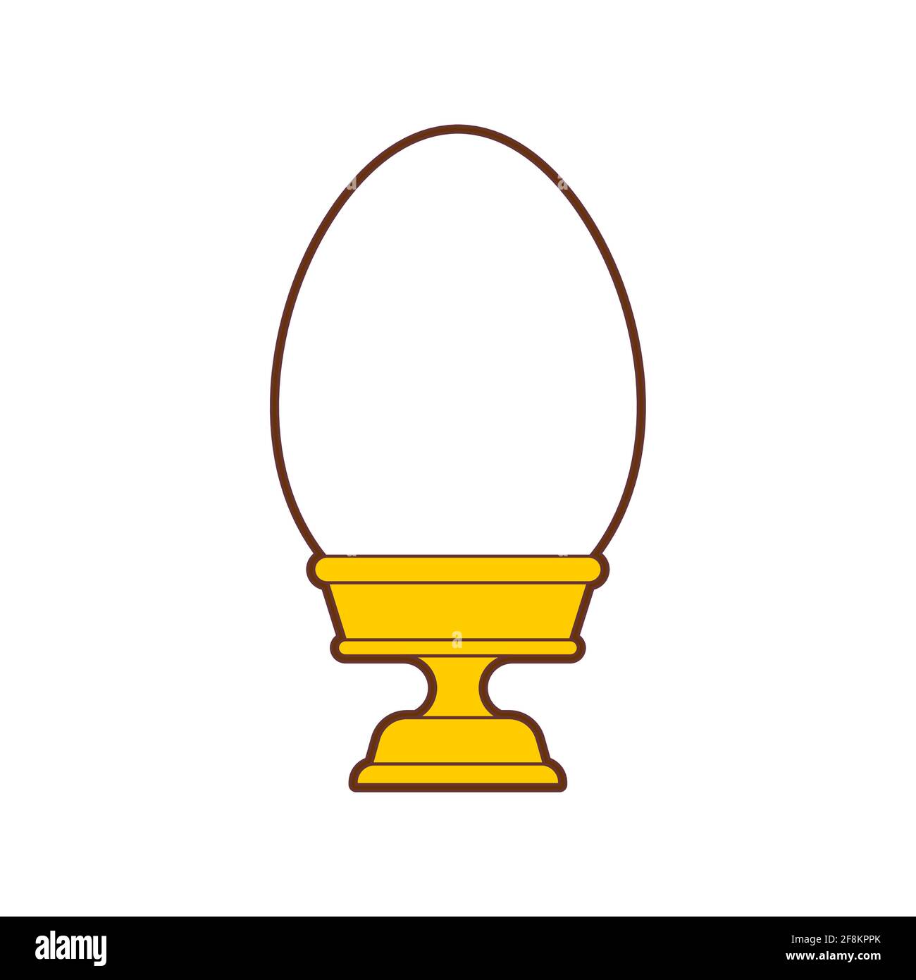Egg on stand isolated. breakfast vector illustration Stock Vector