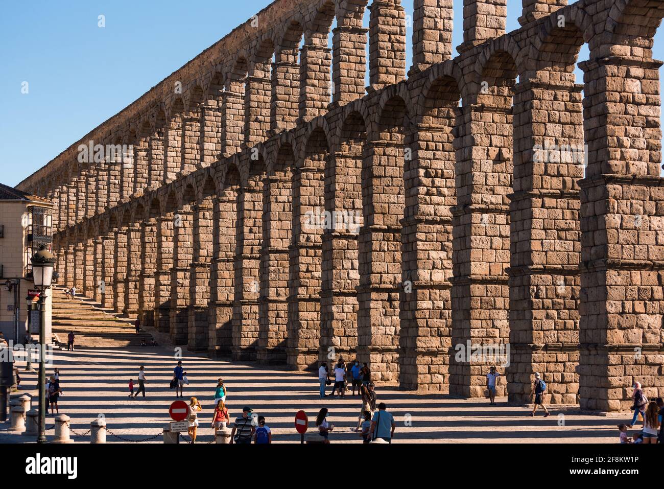 famous aqueduct of Segovia in Spain Stock Photo - Alamy