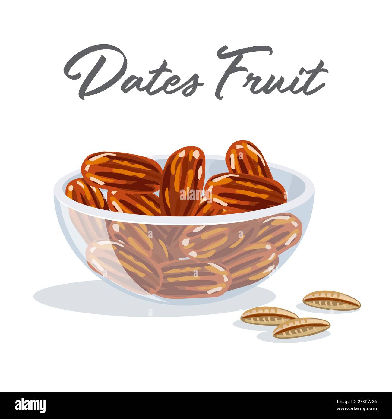 Dates for Iftar Party. Vector illustration of dried dates Ramadan Iftar