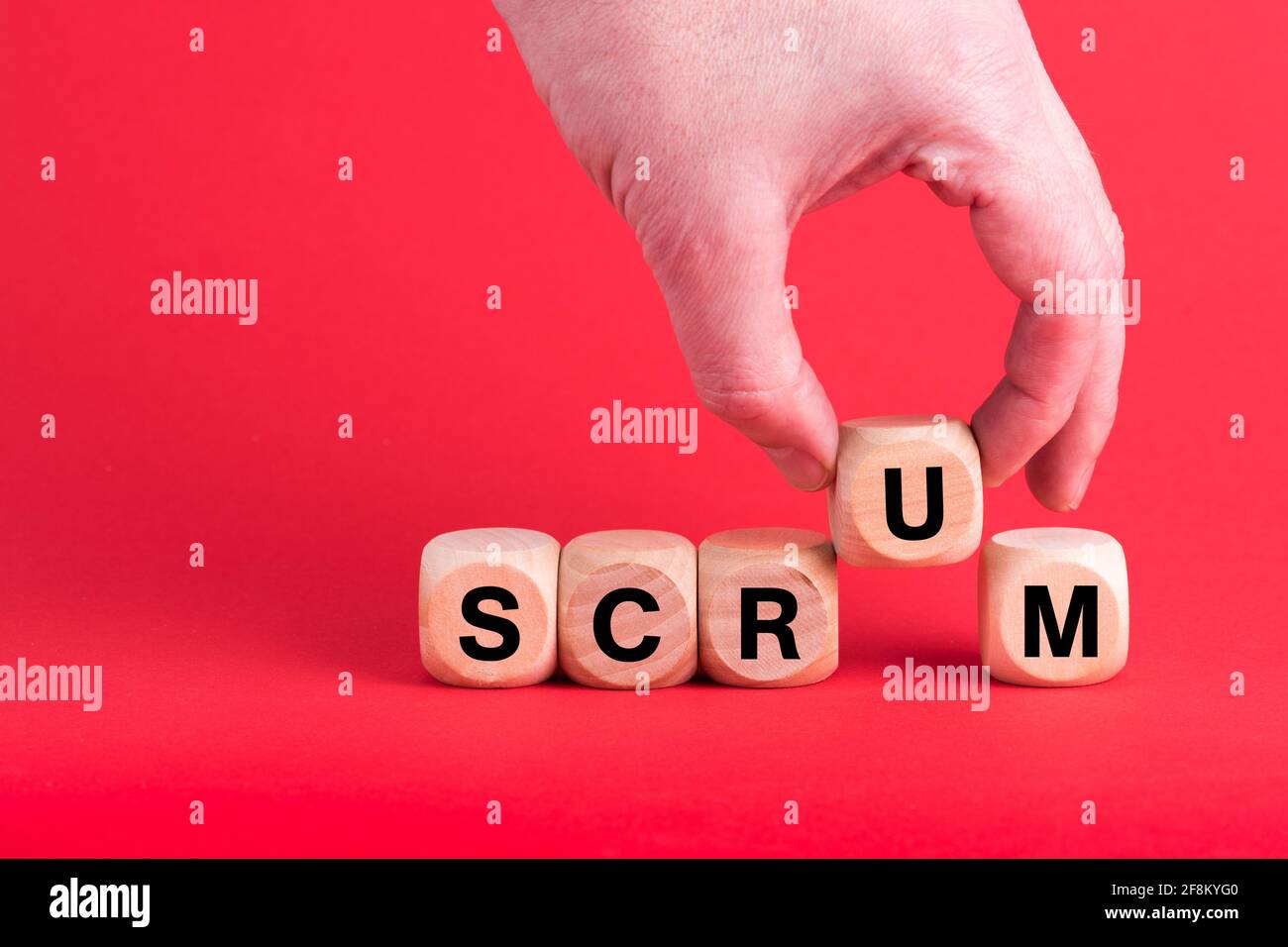 SCRUM method for agile project management or software development Stock Photo