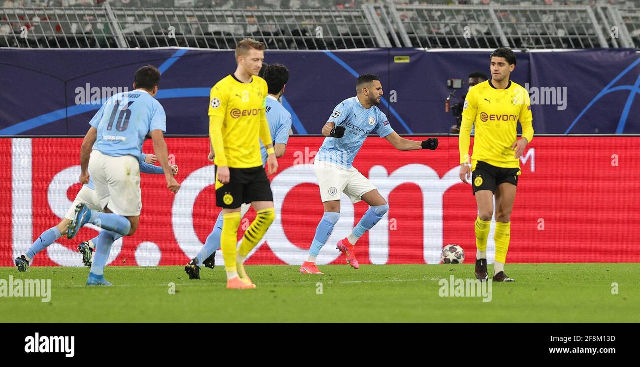 Dortmund Deutschland 14th Apr 21 Firo 14 04 21 Fuvuball Uefa Champions League Cl Chl 21 Season Quarter Finals Reverse Game Bvb Borussia Dortmund Manchester City Goal Jubilation To Equalize 1 1 With A