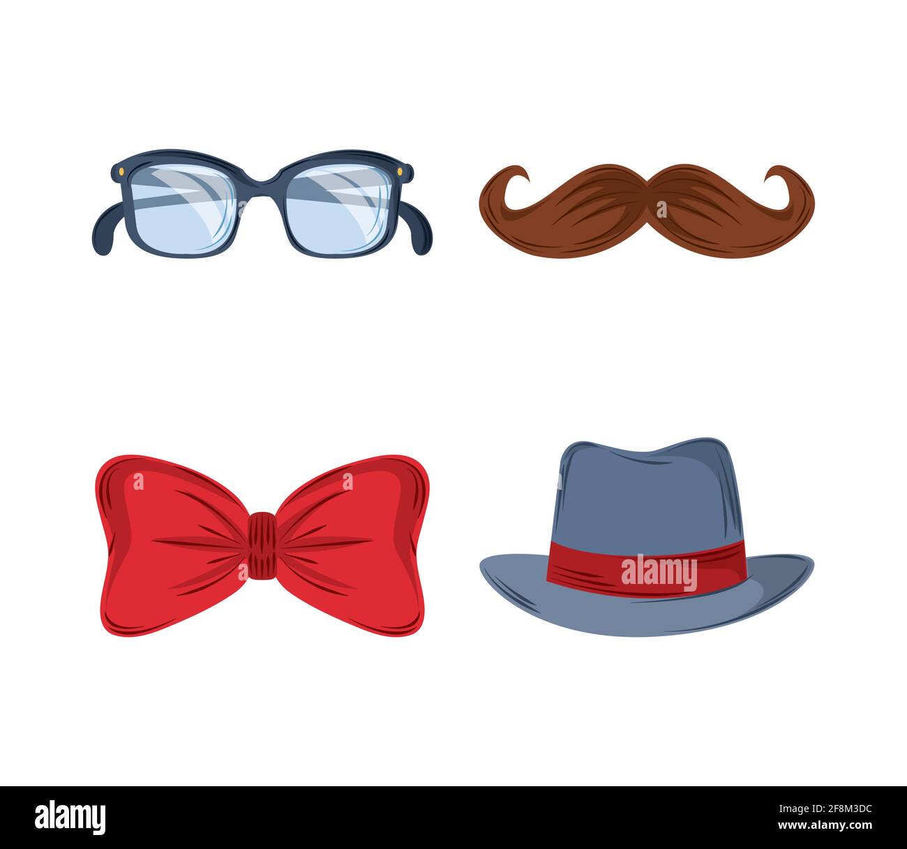 fathers day glasses hat mustache Stock Vector Image & Art Alamy