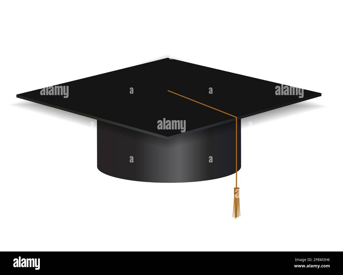 Graduation Cap Hat isolated on white background. Vector Illustration ...