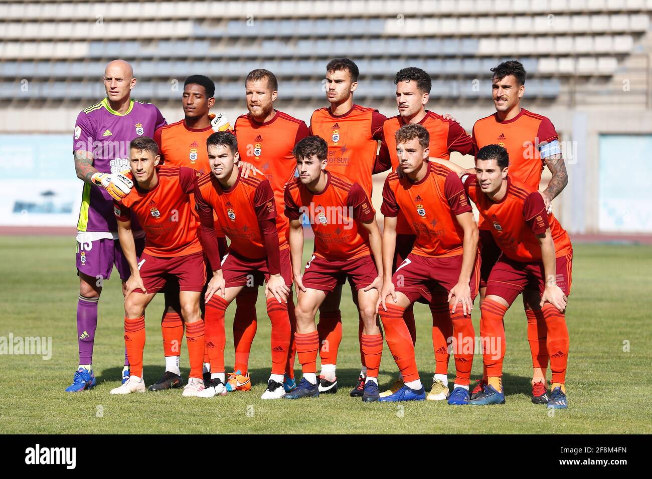 El Ejido, Spain. 11th Apr, 2021. Recreativo de Huelva team group line-up ( Huelva) Football/Soccer : Spanish 