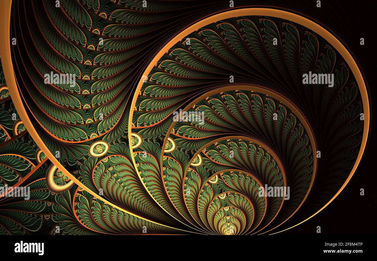 Beautiful abstract fractal artwork with details. Floral illustration ...