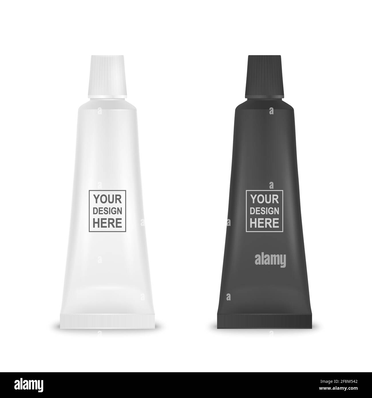 Vector 3d Realistic Plastic, Metal White, Black Tooth Paste, Cream Tube ...