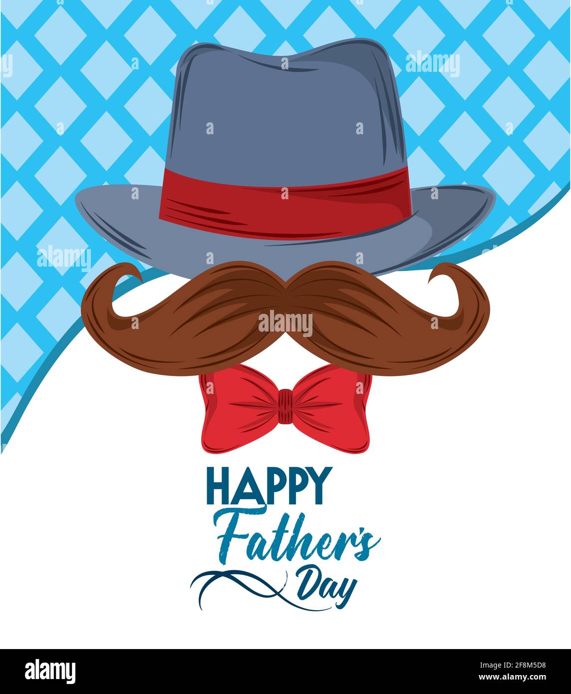happy fathers day. greeting card. hat mustache party celebration Stock  Vector Image & Art - Alamy
