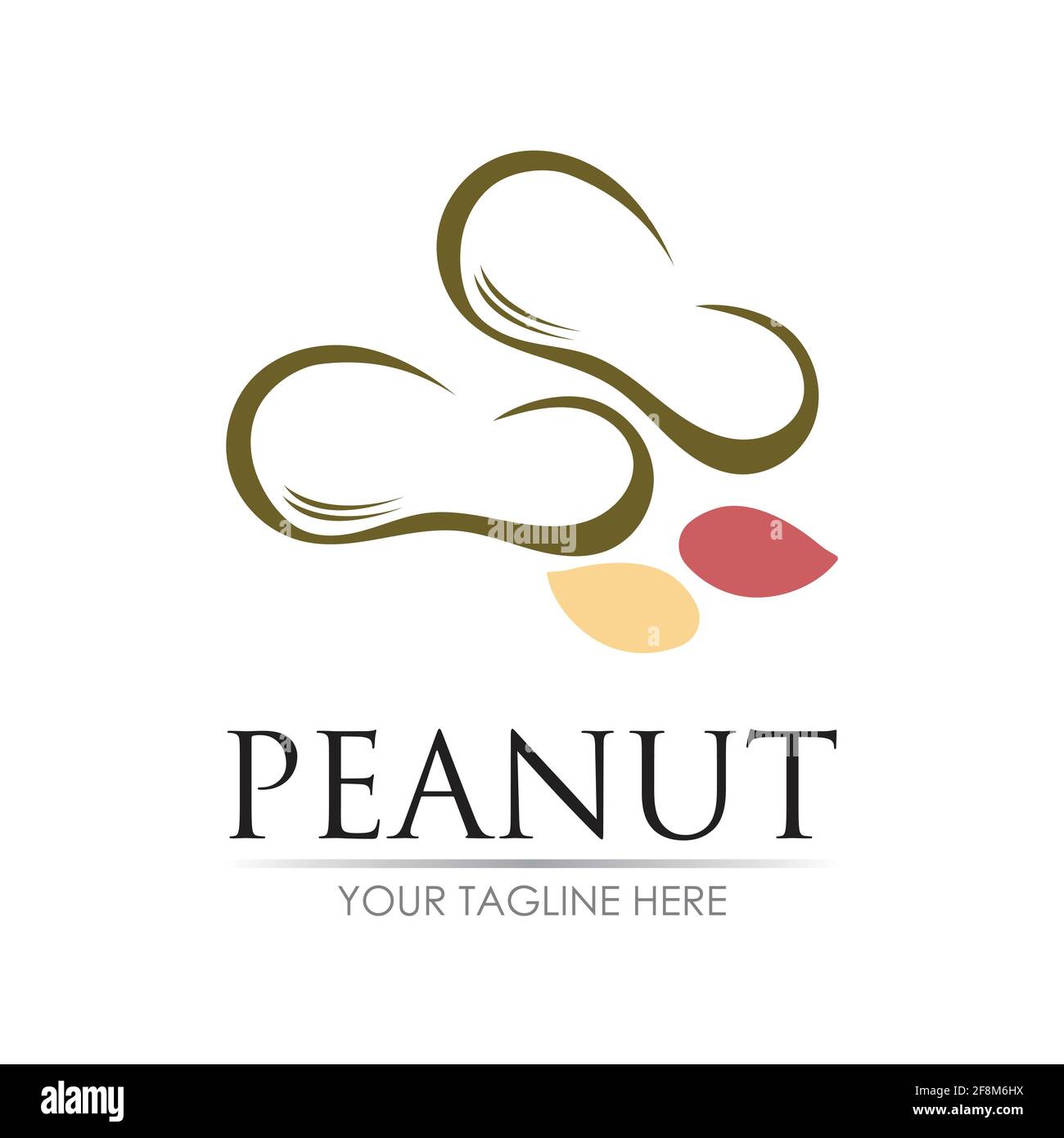 peanut logo vector illustration design template Stock Vector Image