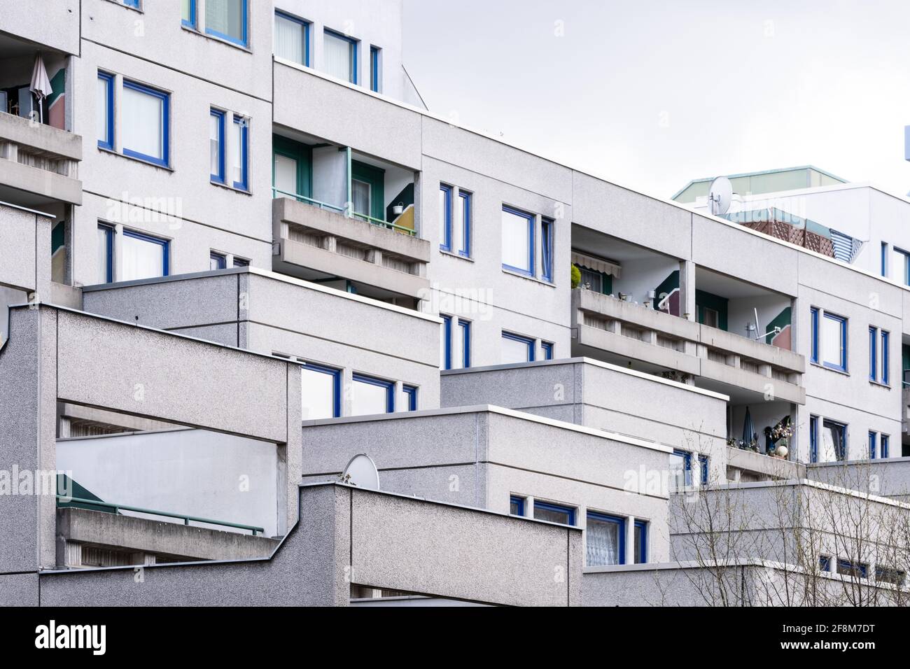 Schöneberger Terrassen, Berlin, Social Housing 1970ies Stock Photo