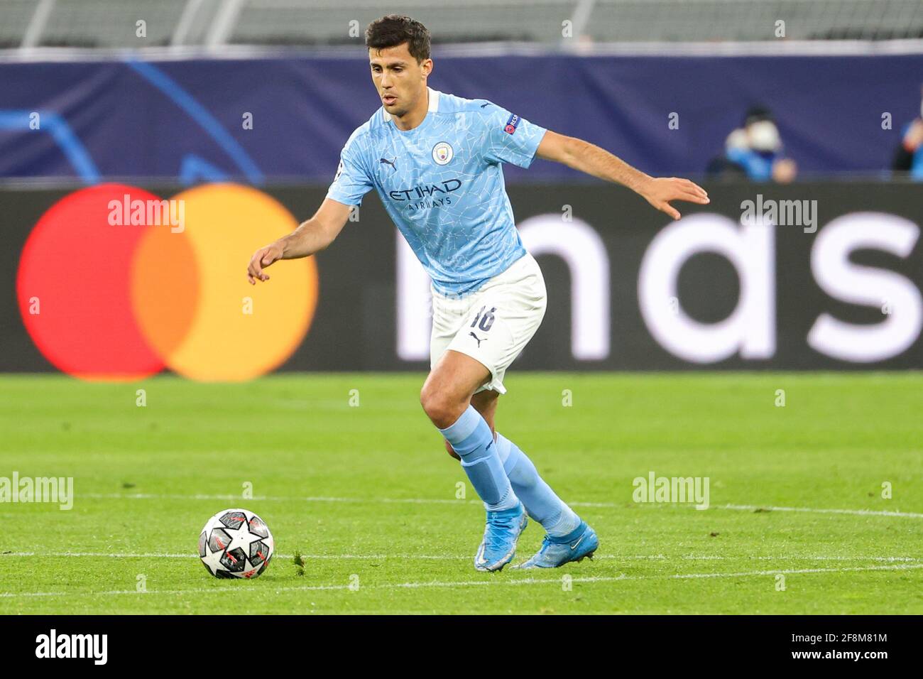 DORTMUND, GERMANY - APRIL 14: Rodri of Manchester City during the UEFA Champions League Quarter Final 1: Leg Two match between Borussia Dortmund and M Stock Photo