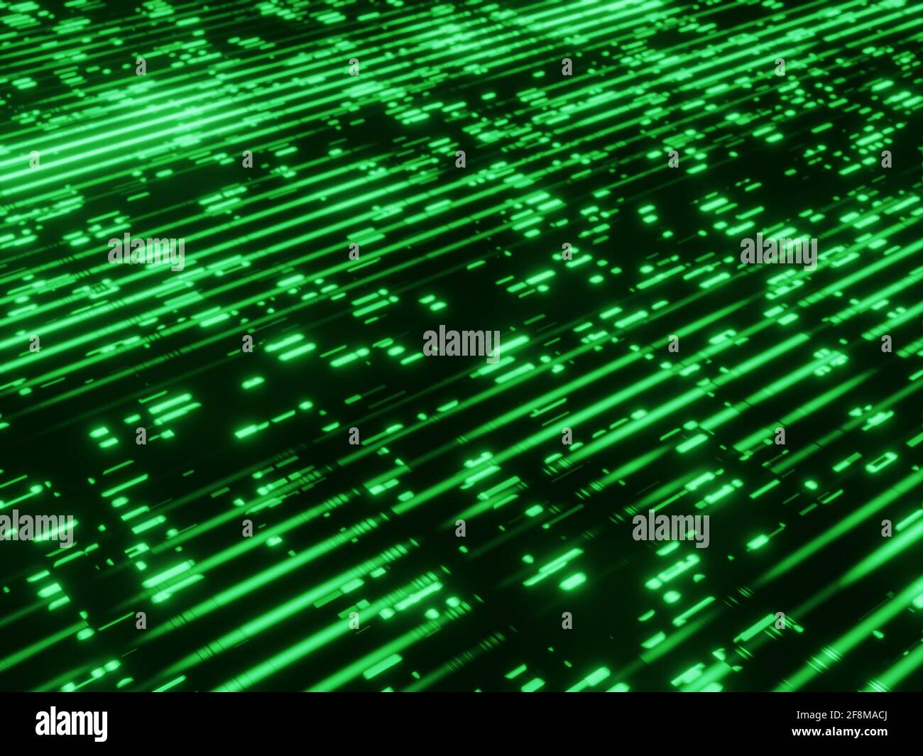 Illustration of abstract circuit board background with glowing green ...