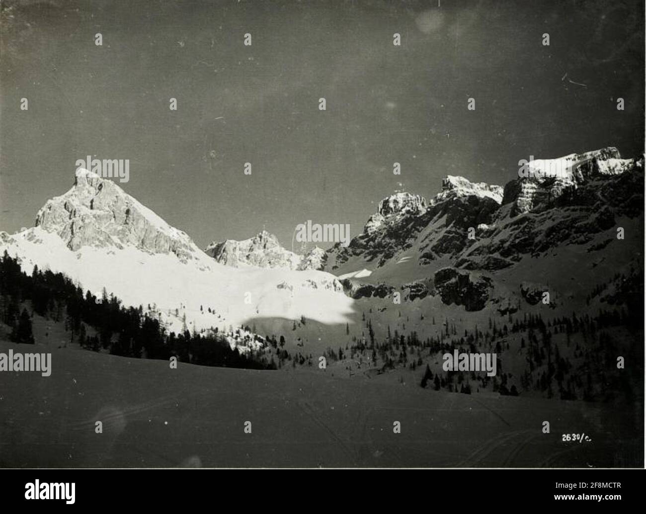 Blick von Campei Gegen with Ombert, top of man, top of the valleys. . Stock Photo