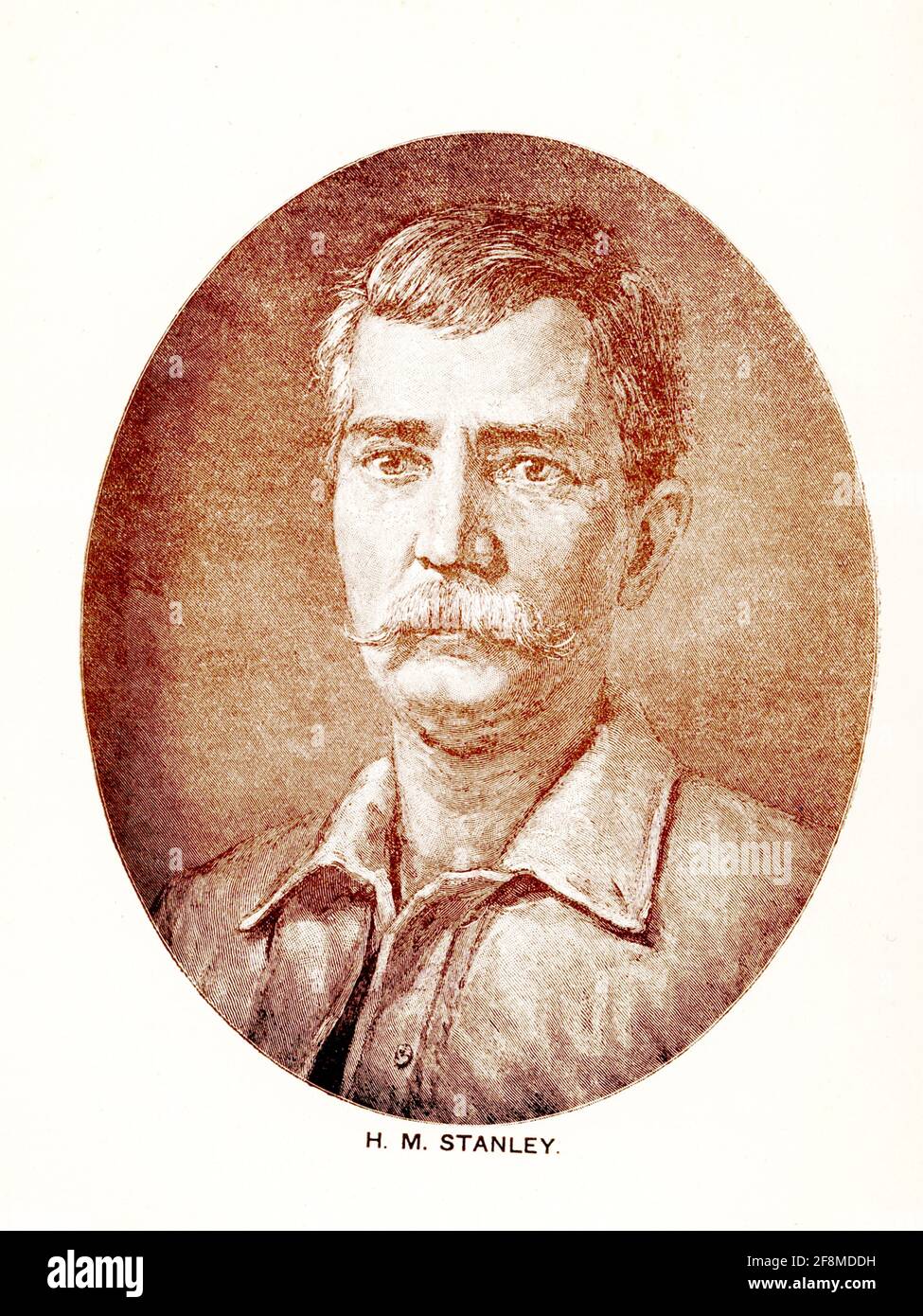 David Livingstone (1813-1873) was a Scottish missionary and explorer in Africa. He discovered Victoria Falls in 1855. When there was no news from him for some time, British explorer Henry Morton Stanley (1841–1904) was sent to find him. He did so on November 10, 1871, at the small village of Ujiji in Tanzania,  near Lake Tanganyika. Stock Photo