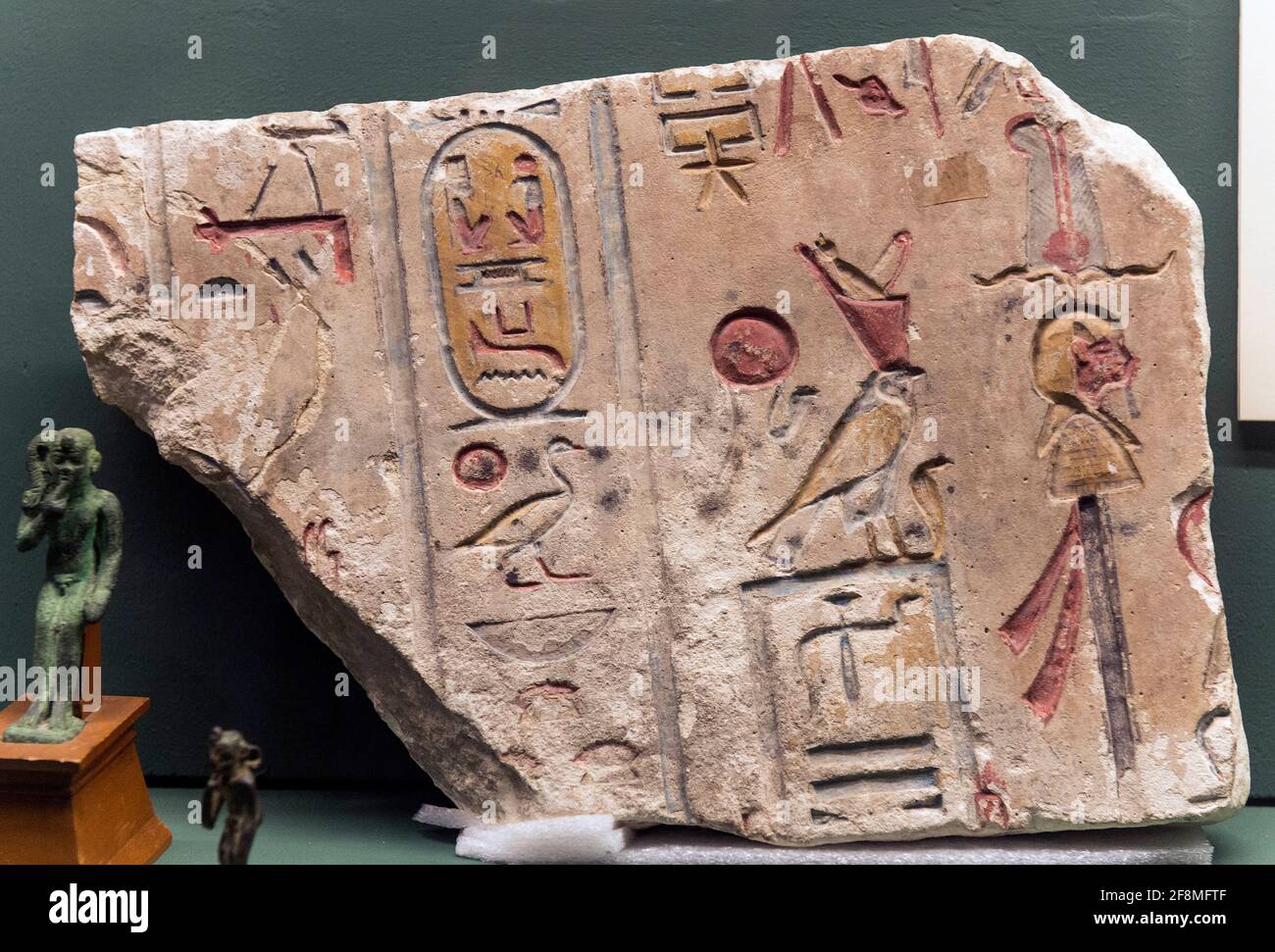 San Jose, California, USA. 14th Apr, 2021. A Fragment from the Temple of Takelot III is seen on display at the Rosicrucian Egyptian Museum. Established in 1928 as The Rosicrucian Egyptian Oriental Museum, the Museum - owned by the Rosicrucian Order, a philosophical and educational 501c3 public benefit organization - now houses more than 4,000 artifacts. It is the largest display of Egyptian artifacts in western North America. Credit: Brian Cahn/ZUMA Wire/Alamy Live News Stock Photo