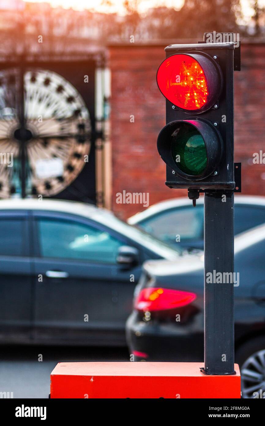 security system and automatic gate protection of private territory control Stock Photo