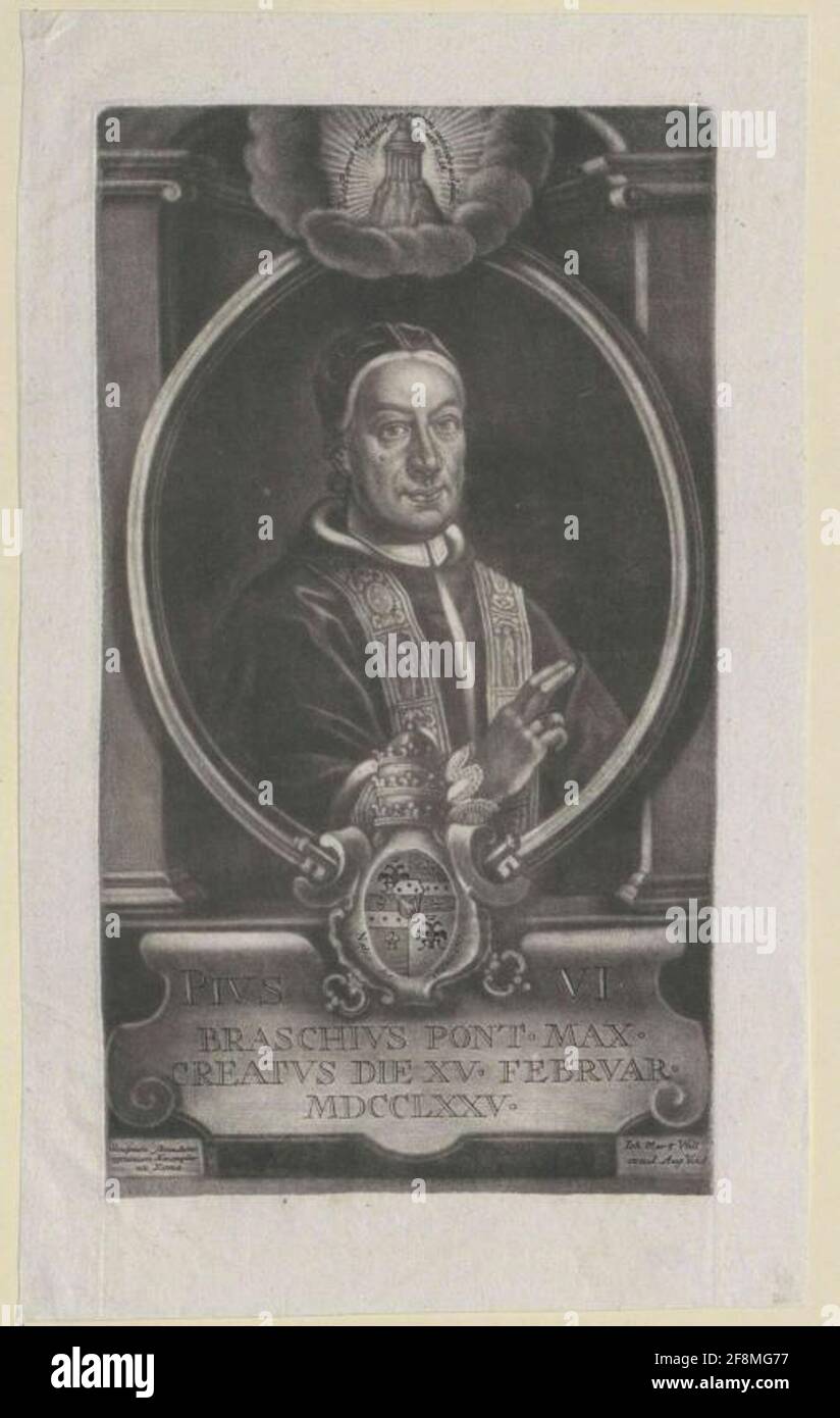 Pius VI., Pope. Stock Photo