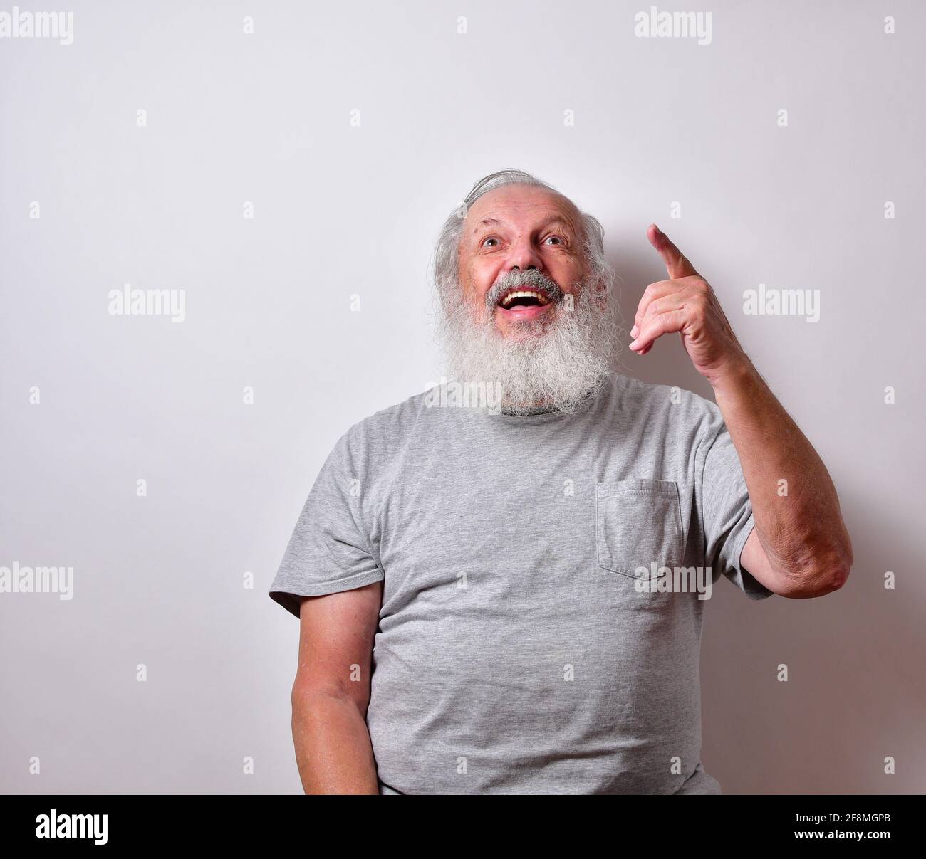 Older man long white beard hi-res stock photography and images - Alamy
