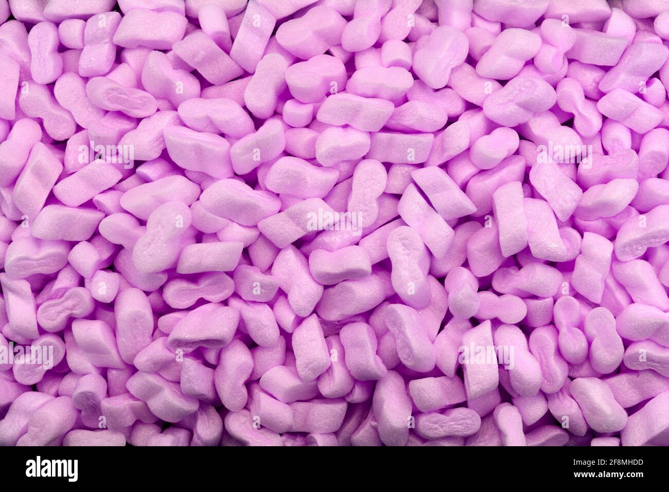 Packing peanuts purple bubbly plastic protective granules Styrofoam