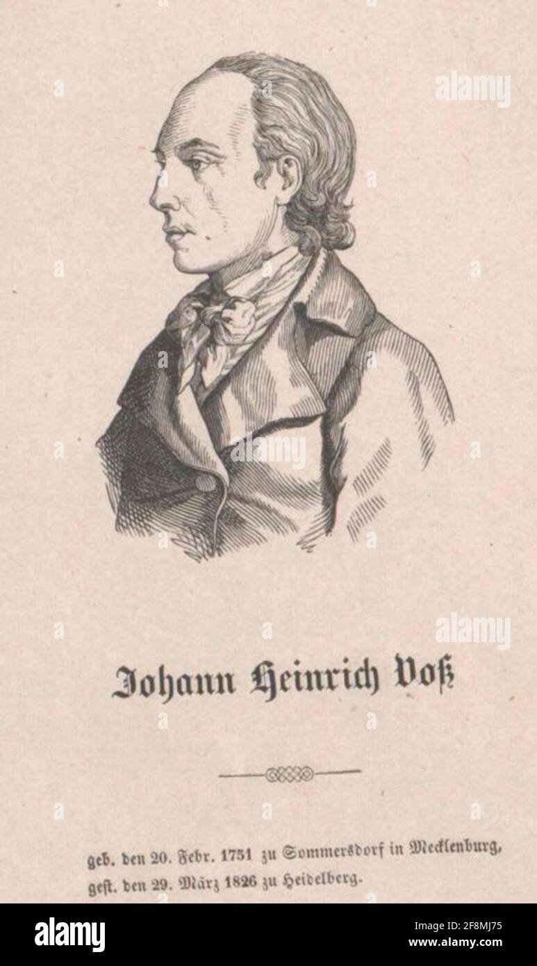Voss, Johann Heinrich. Stock Photo