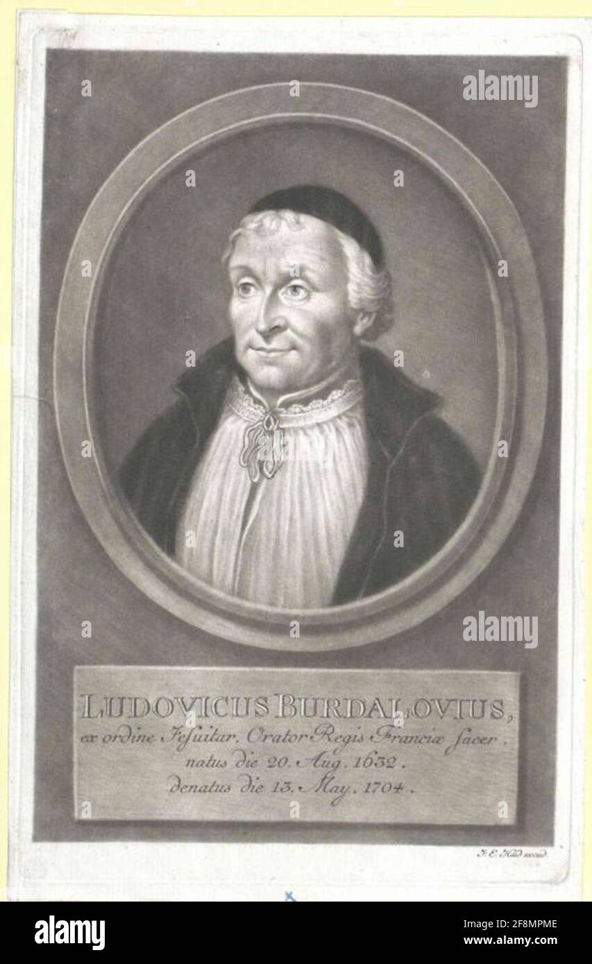 Bourdaloue, Louis Publisher: Haid, Johann Eliasdation: 1752/1809 Stock Photo