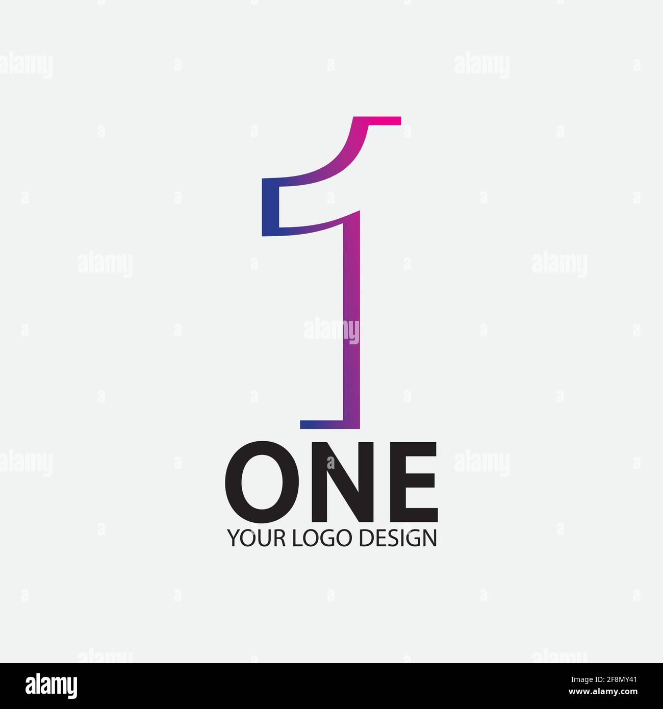 Number 1 logo vector icon design template Stock Vector