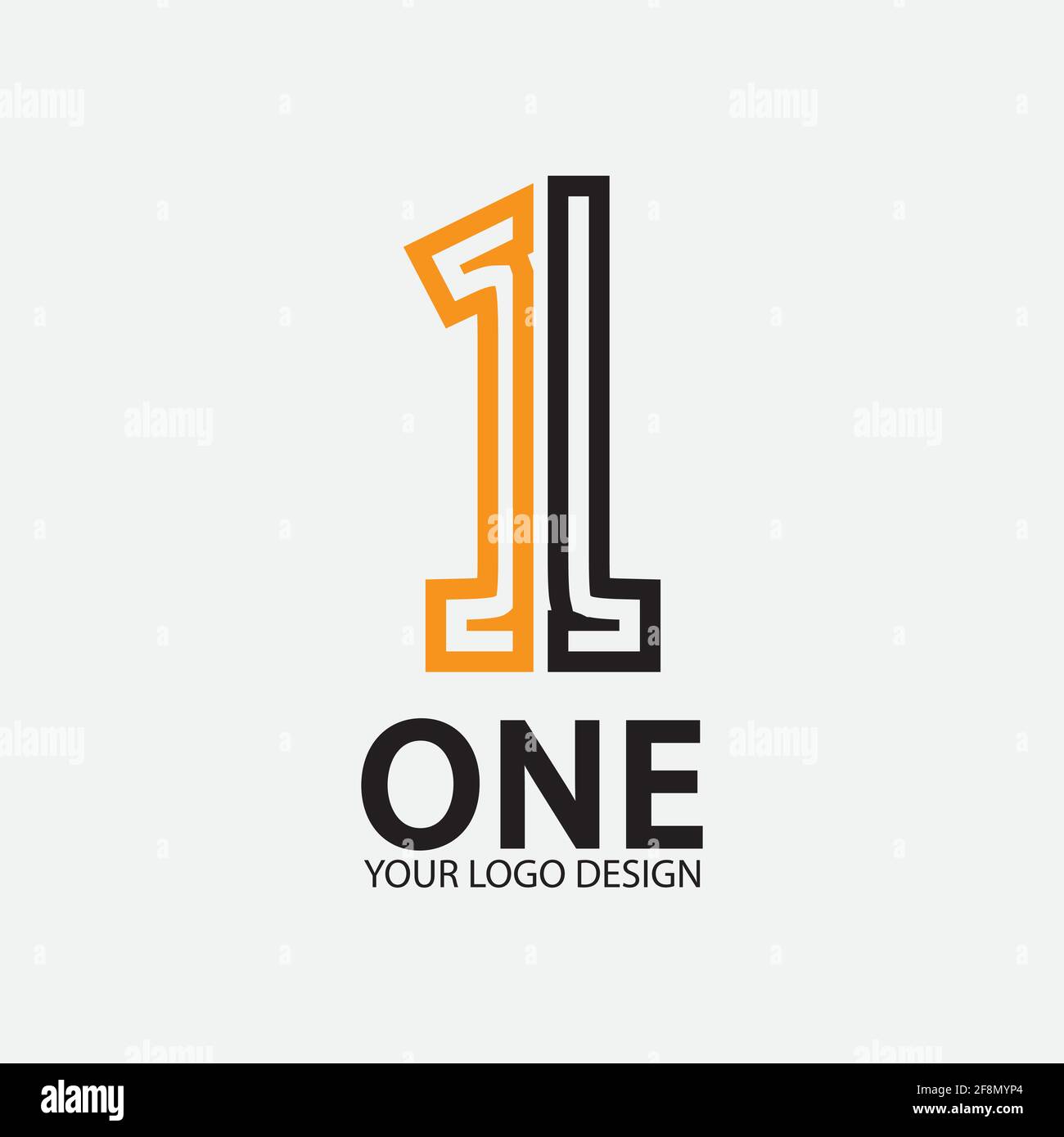Number 1 logo vector icon design template Stock Vector