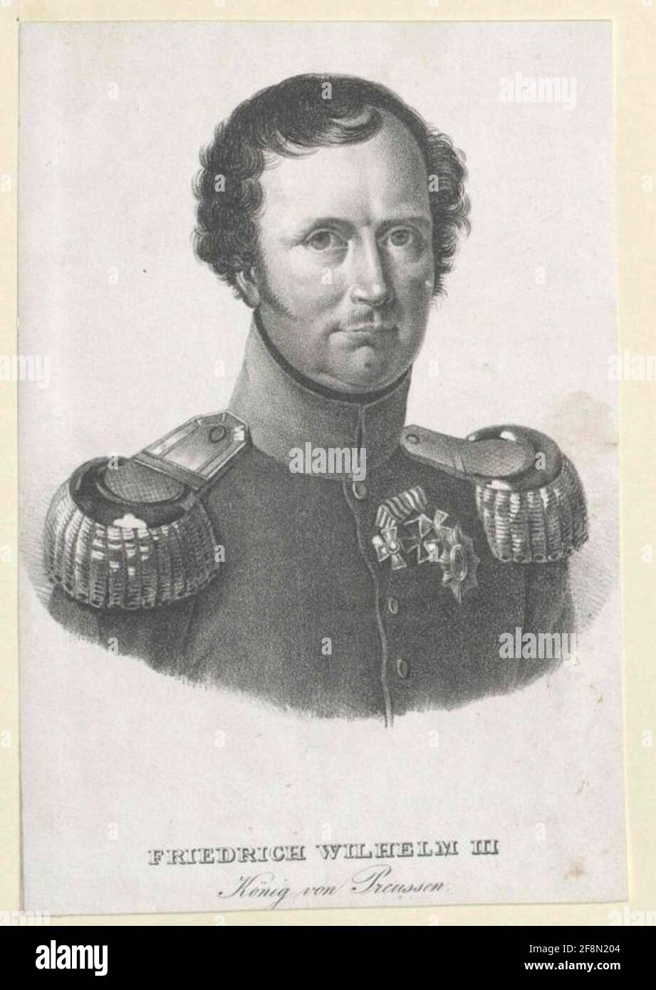 Friedrich Wilhelm III., King of Prussia Lithograph Brand, Cecilies
