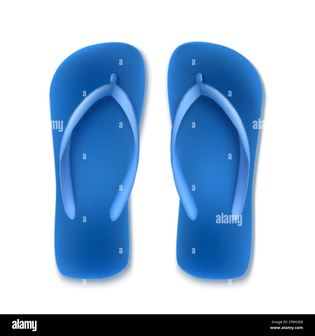 Beach flip-flops isolated on white background Stock Vector Image & Art