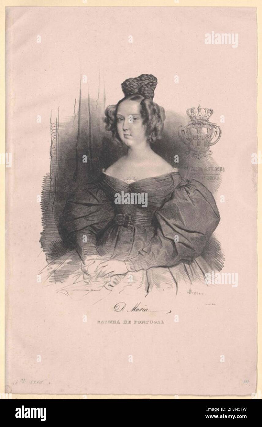 Maria 2 Maria II. Da Gloria, Queen of Portugal Stock Photo - Alamy