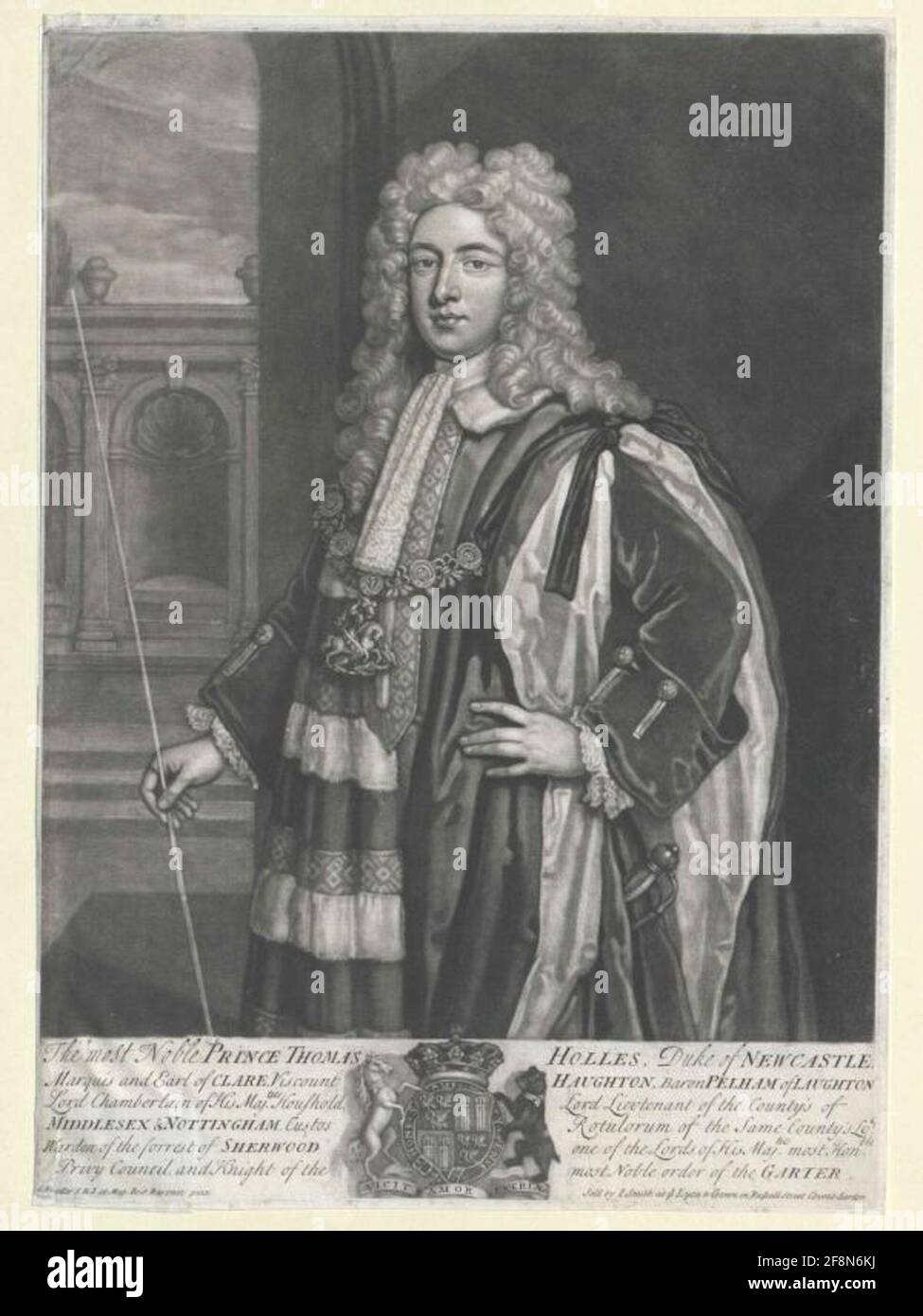 Newcastle, Thomas PelhamHolles Duke of Stock Photo Alamy
