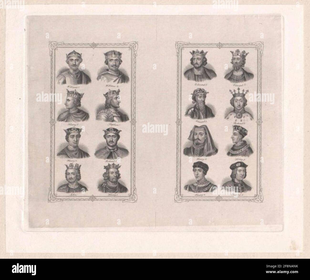 Group picture ruler and rulers of England 4 tableau Stock Photo Alamy