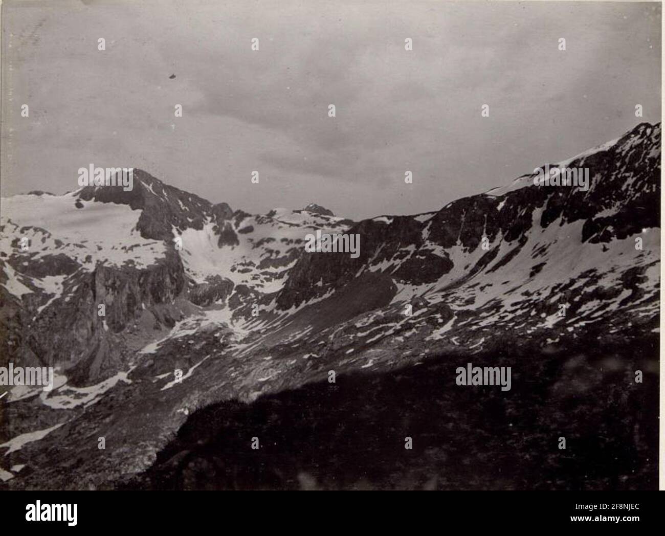 Sasso Vernal and Vernalescharte from the Col Ombert. Stock Photo