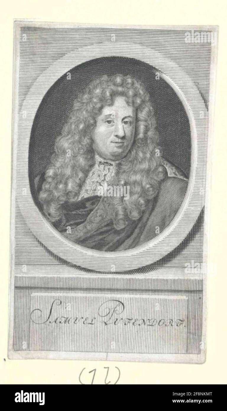 Freiherr samuel von pufendorf hires stock