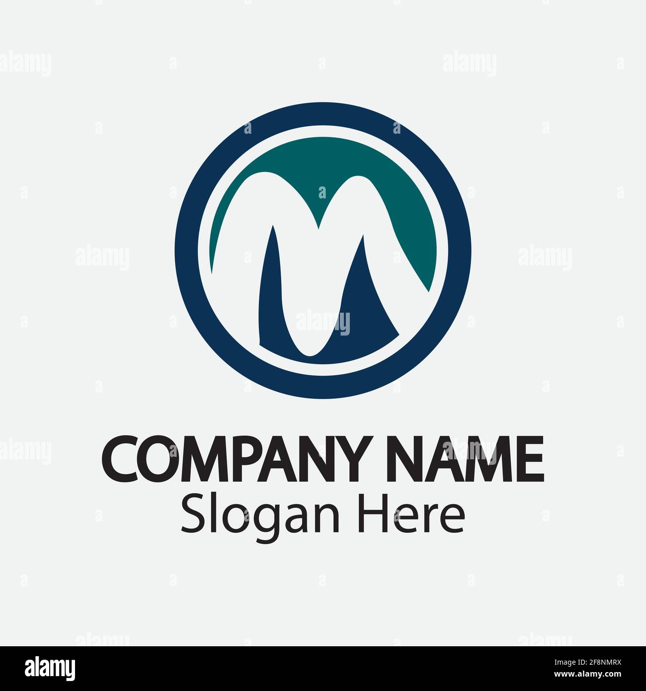 M letter wave Logo Template vector illustration Stock Vector