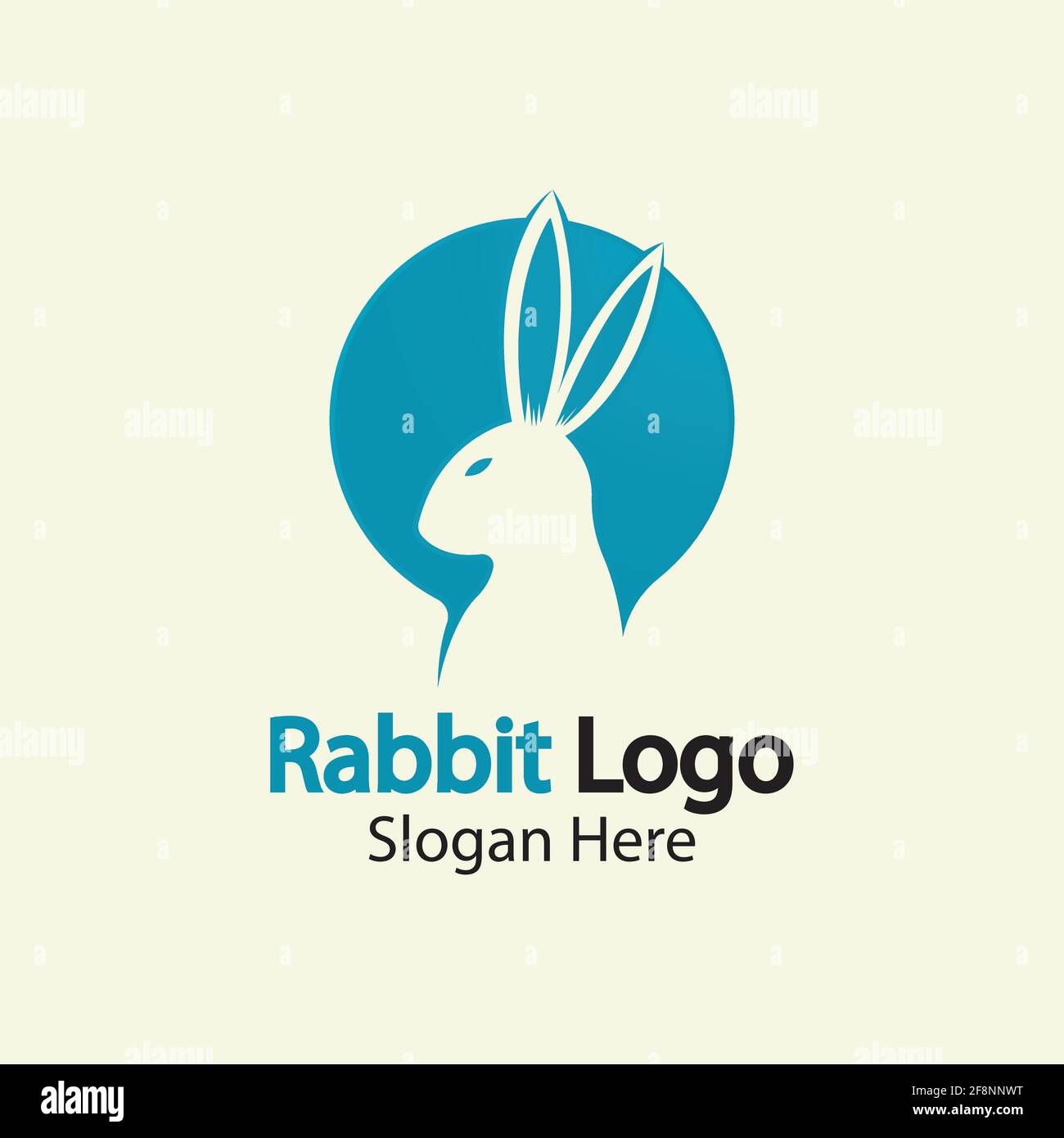 Rabbit Logo template vector icon illustration design Stock Vector Image ...