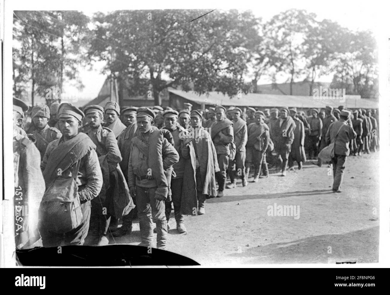 Transport of prisoners of war in Munkacs East front, Galicia; photographer: Deutsche Südarmee. Stock Photo
